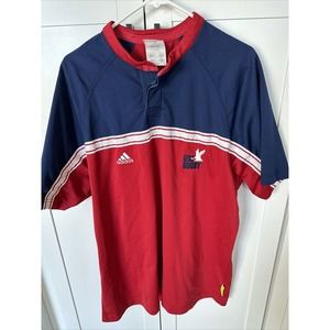 Adidas USA Rugby Shirt Mens XL Short Sleeve Red Jersey Cotton